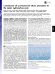 Contribution of cyanobacterial alkane production to the