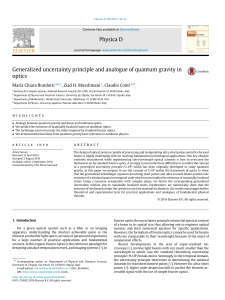 Generalized uncertainty principle and analogue of