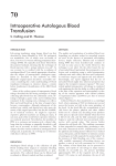 Intraoperative Autologous Blood Transfusion