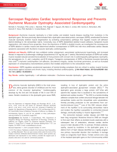 Sarcospan Regulates Cardiac Isoproterenol Response and