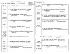 Reconstruction Daily Questions ?s 1