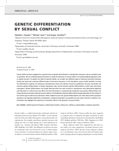 genetic differentiation by sexual conflict