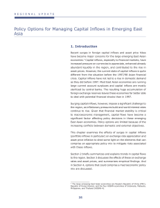 Special Section—Policy Options for Managing Capital Inflows in