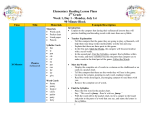 Elementary Reading Lesson Plans 2 Grade Week 1, Day 1