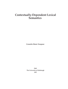 Contextually-Dependent Lexical Semantics