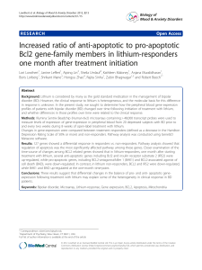 Increased ratio of anti-apoptotic to pro-apoptotic Bcl2 gene