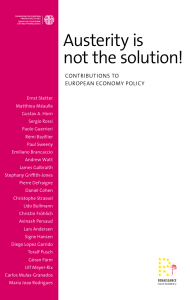 Austerity is not the solution! - Foundation for European Progressive