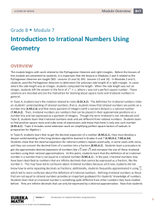 Introduction to Irrational Numbers Using Geometry