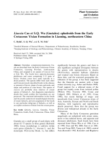 Liaoxia Cao et S.Q. Wu (Gnetales): ephedroids from the Early
