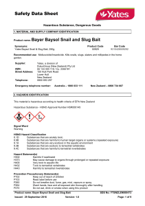 Safety Data Sheet Product name: Bayer Baysol Snail and Slug Bait