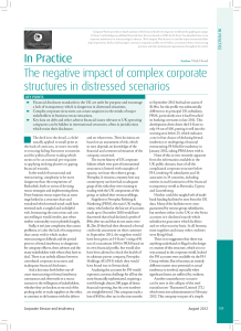 In Practice The negative impact of complex corporate structures in