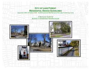 CITY OF LAKE FOREST RESIDENTIAL DESIGN GUIDELINES