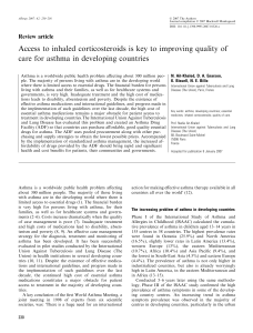 Access to inhaled corticosteroids is key to improving quality of care