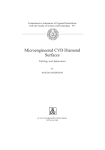 Microengineered CVD Diamond Surfaces