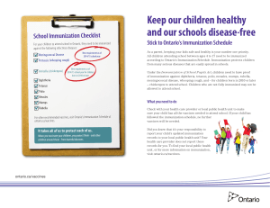 School Immunization Checklist