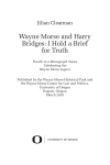 I Hold a Brief for Truth - Wayne Morse Center for Law and Politics