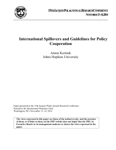 International Spillovers and Guidelines for Policy Cooperation