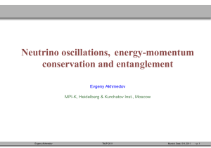 Neutrino oscillations, energy-momentum conservation and