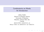 Introduction to Combinatorics on Words