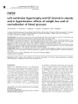 PAPER Left ventricular hypertrophy and QT interval in obesity and in