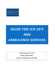ICD10 Guide - Michigan Association of Ambulance Services