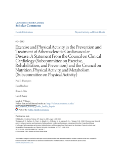 Exercise and Physical Activity in the Prevention and Treatment of