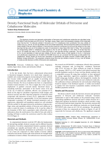 Density Functional Study of Molecular Orbitals of Ferrocene and