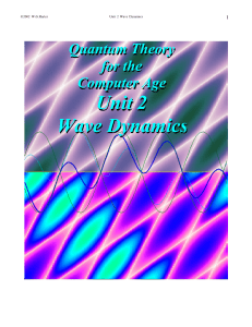 Unit 2. Introduction to Wave Dynamics