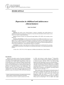 Depression in childhood and adolescence: clinical features