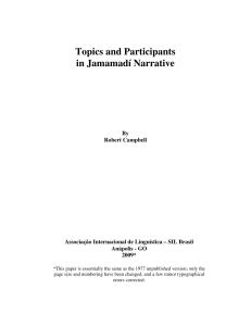 Topics and Participants in Jamamadí Narrative
