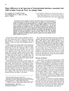 Major Differences in the Spectrum of Gastrointestinal Infections