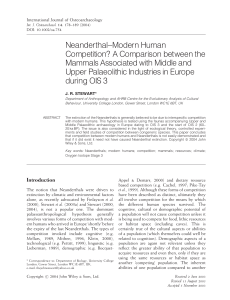 Neanderthal-modern human competition?