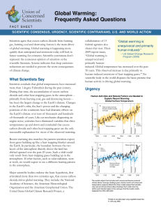 Global Warming: Frequently Asked Questions