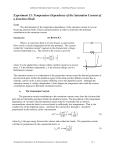 Experiment 15: Temperature Dependence of the