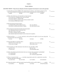 Chapter 2 Practice Problems MULTIPLE CHOICE. Choose the one