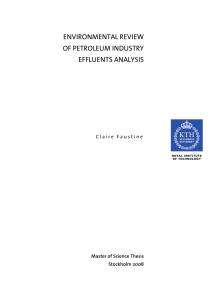 environmental review of petroleum industry effluents analysis