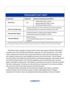 Perchlorate - Water Quality Association