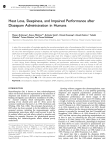 Heat Loss, Sleepiness, and Impaired Performance after