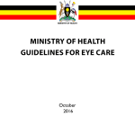 MINISTRY OF HEALTH GUIDELINES FOR EYE CARE