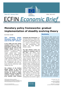 Monetary policy frameworks: gradual implementation of steadily