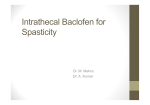 Intrathecal Baclofen for Spasticity