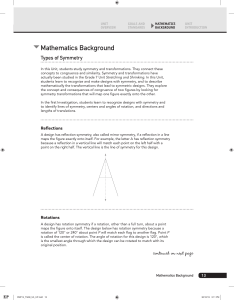 Mathematics Background - Connected Mathematics Project