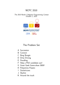 Problem D - Nordic Collegiate Programming Contest