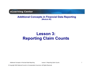 Reporting Claim Counts