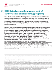 ESC Guidelines on the management of cardiovascular diseases
