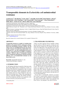 Transposable elements in Escherichia coli antimicrobial resistance