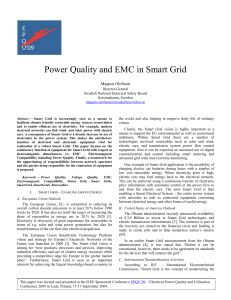 Power Quality and EMC in Smart Grid