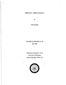 Technical Report no. 99 - Department of Statistics