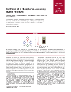 Synthesis of a Phosphorus-Containing Hybrid Porphyrin
