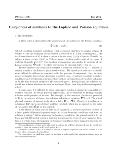 Uniqueness of solutions to the Laplace and Poisson equations